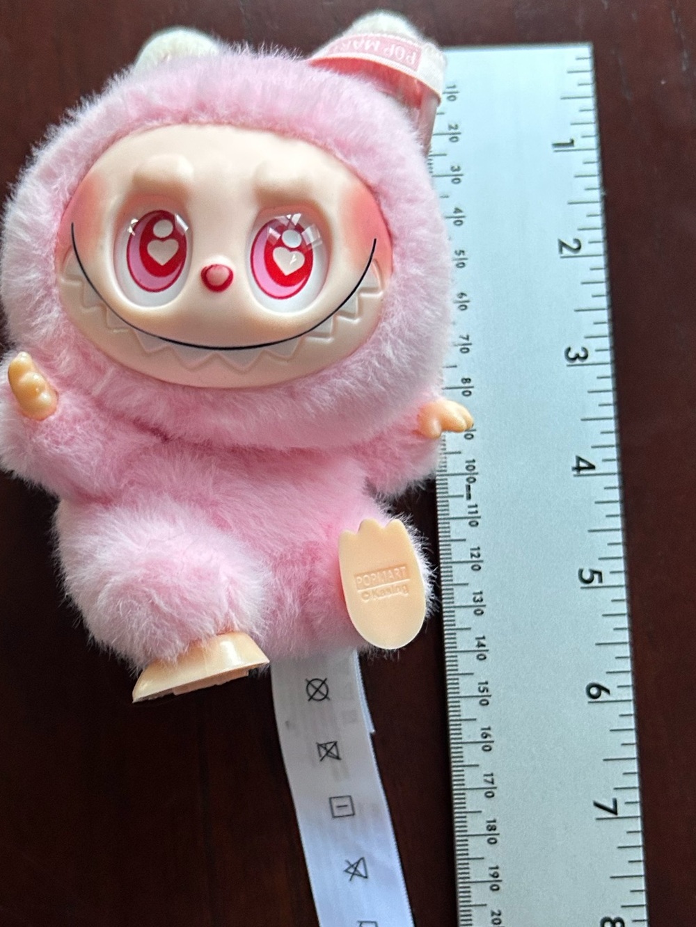 Pink Fuzzy Monster Keychain Plush - Picture 2 of 6
